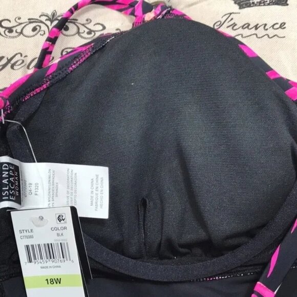 Island Escape Beach Underwire Tankini Swim Top - Picture 6 of 8